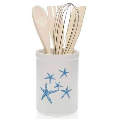 PORTAUTENSILIOS VERSA BLUE SEA CERAMICA